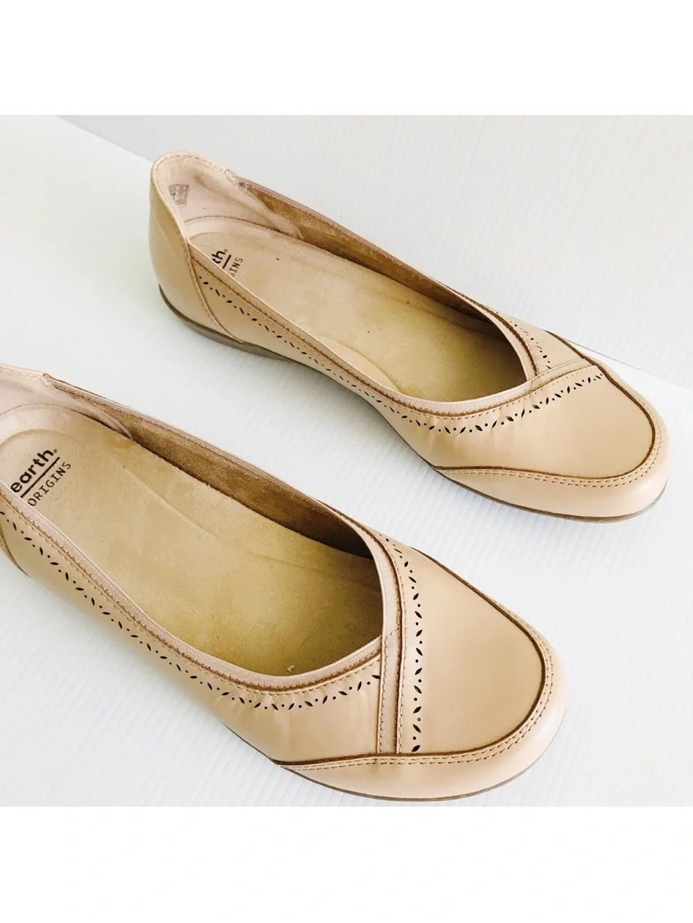 Earth Origins Flats Women's Size 11 Beige Loafer Belder Betz Leather Shoes